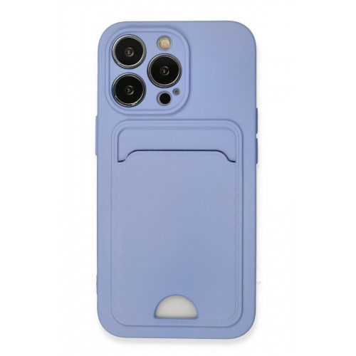 Newface iPhone 13 Pro Kılıf Kelvin Kartvizitli Silikon - Lila Newface iPhone 13 Pro Kılıf Kelvin Kartvizitli Silikon - Lila