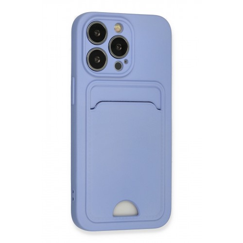 Newface iPhone 13 Pro Kılıf Kelvin Kartvizitli Silikon - Lila Newface iPhone 13 Pro Kılıf Kelvin Kartvizitli Silikon - Lila