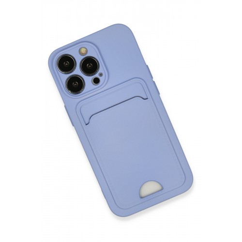 Newface iPhone 13 Pro Kılıf Kelvin Kartvizitli Silikon - Lila Newface iPhone 13 Pro Kılıf Kelvin Kartvizitli Silikon - Lila