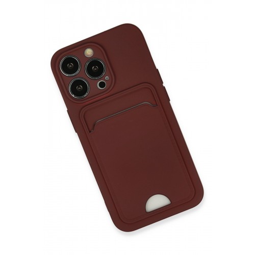 Newface iPhone 13 Pro Kılıf Kelvin Kartvizitli Silikon - Bordo Newface iPhone 13 Pro Kılıf Kelvin Kartvizitli Silikon - Bordo