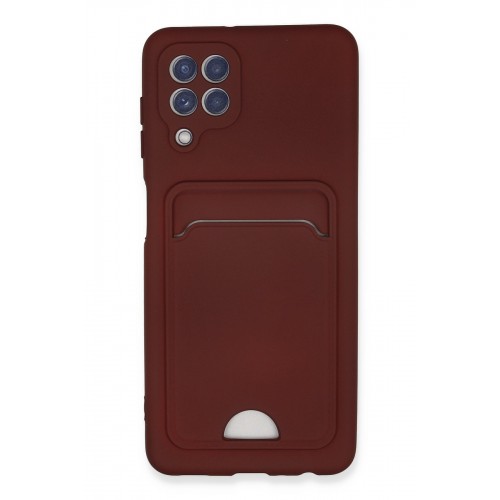 Newface Samsung Galaxy A22 Kılıf Kelvin Kartvizitli Silikon - Bordo Newface Samsung Galaxy A22 Kılıf Kelvin Kartvizitli Silikon - Bordo