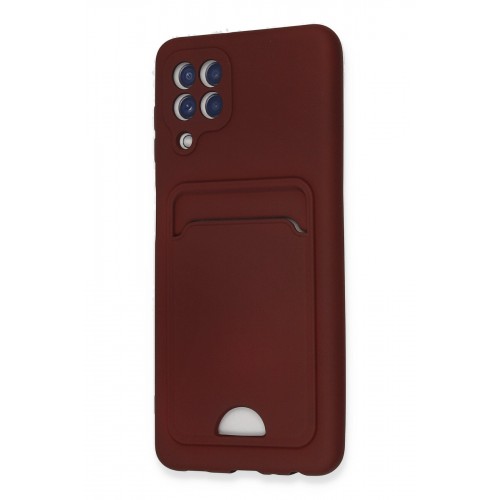 Newface Samsung Galaxy M22 Kılıf Kelvin Kartvizitli Silikon - Bordo Newface Samsung Galaxy M22 Kılıf Kelvin Kartvizitli Silikon - Bordo
