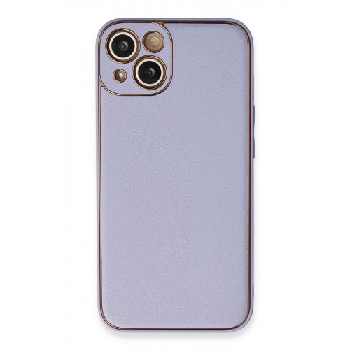 Newface iPhone 13 Kılıf Coco Deri Silikon Kapak - Açık Lila Newface iPhone 13 Kılıf Coco Deri Silikon Kapak - Açık Lila