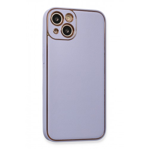 Newface iPhone 13 Kılıf Coco Deri Silikon Kapak - Açık Lila Newface iPhone 13 Kılıf Coco Deri Silikon Kapak - Açık Lila
