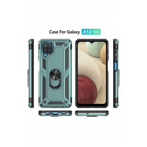 Newface Samsung Galaxy A22 Kılıf Sofya Yüzüklü Silikon Kapak - Yeşil Newface Samsung Galaxy A22 Kılıf Sofya Yüzüklü Silikon Kapak - Yeşil