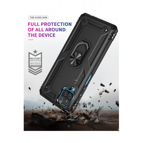 Newface Samsung Galaxy M22 Kılıf Sofya Yüzüklü Silikon Kapak - Siyah Newface Samsung Galaxy M22 Kılıf Sofya Yüzüklü Silikon Kapak - Siyah
