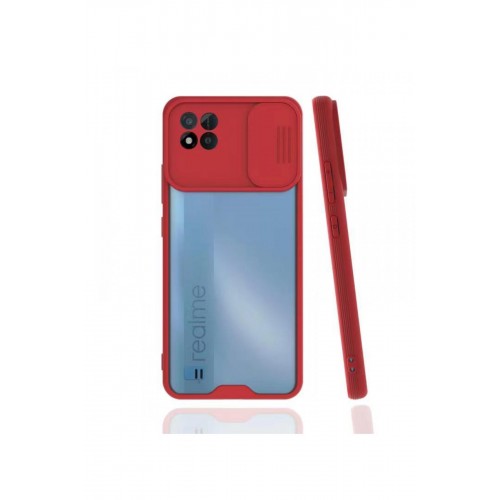Newface Realme C11 2021 Kılıf Platin Kamera Koruma Silikon - Kırmızı Newface Realme C11 2021 Kılıf Platin Kamera Koruma Silikon - Kırmızı