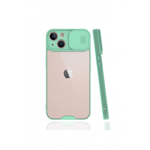 Newface iPhone 13 Kılıf Platin Kamera Koruma Silikon - Açık Yeşil Newface iPhone 13 Kılıf Platin Kamera Koruma Silikon - Açık Yeşil