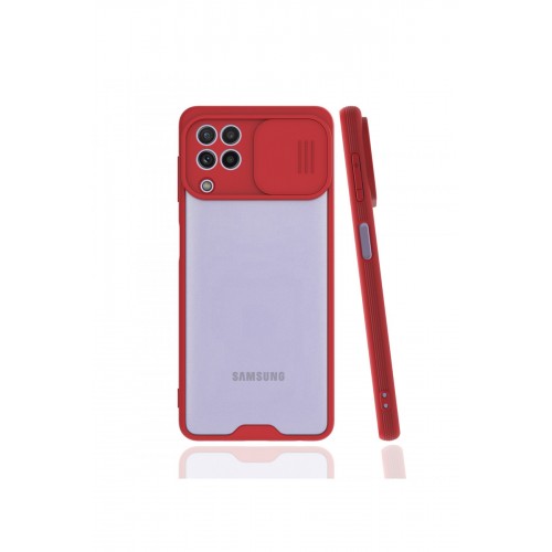 Newface Samsung Galaxy A22 Kılıf Platin Kamera Koruma Silikon - Kırmızı Newface Samsung Galaxy A22 Kılıf Platin Kamera Koruma Silikon - Kırmızı