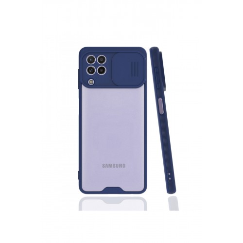 Newface Samsung Galaxy M22 Kılıf Platin Kamera Koruma Silikon - Lacivert Newface Samsung Galaxy M22 Kılıf Platin Kamera Koruma Silikon - Lacivert