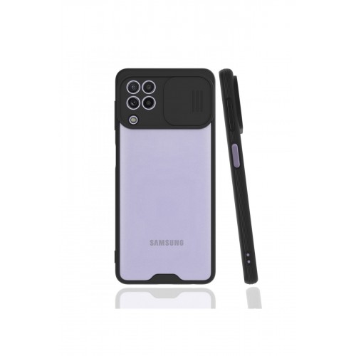 Newface Samsung Galaxy M22 Kılıf Platin Kamera Koruma Silikon - Siyah Newface Samsung Galaxy M22 Kılıf Platin Kamera Koruma Silikon - Siyah