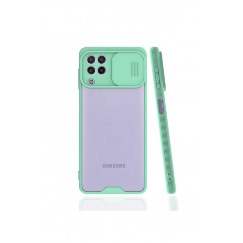 Newface Samsung Galaxy M32 Kılıf Platin Kamera Koruma Silikon - Açık Yeşil Newface Samsung Galaxy M32 Kılıf Platin Kamera Koruma Silikon - Açık Yeşil