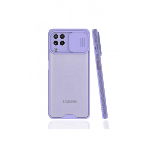 Newface Samsung Galaxy M32 Kılıf Platin Kamera Koruma Silikon - Lila Newface Samsung Galaxy M32 Kılıf Platin Kamera Koruma Silikon - Lila