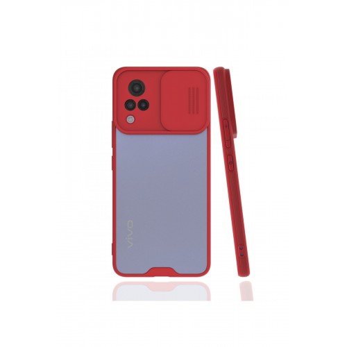 Newface Vivo V21 Kılıf Platin Kamera Koruma Silikon - Kırmızı Newface Vivo V21 Kılıf Platin Kamera Koruma Silikon - Kırmızı