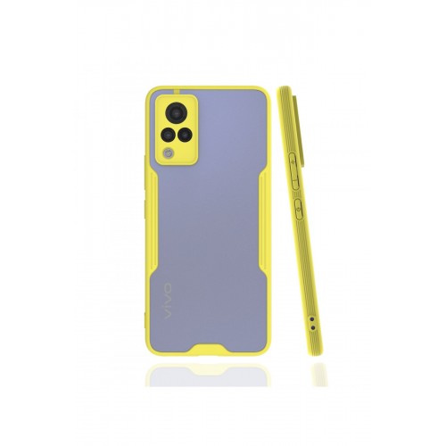 Newface Vivo V21 Kılıf Platin Silikon - Sarı Newface Vivo V21 Kılıf Platin Silikon - Sarı