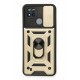 Newface Realme C11 2021 Kılıf Pars Lens Yüzüklü Silikon - Gold