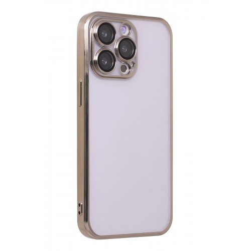 Newface iPhone 13 Pro Max Kılıf Razer Lensli Silikon - Gold Newface iPhone 13 Pro Max Kılıf Razer Lensli Silikon - Gold