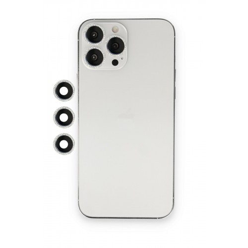 Newface iPhone 12 Pro Max Shine Kamera Lens - Gümüş