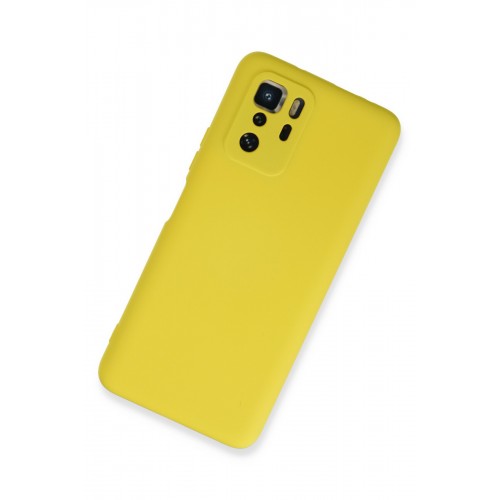 Newface Xiaomi Poco X3 GT Kılıf Nano içi Kadife Silikon - Sarı Newface Xiaomi Poco X3 GT Kılıf Nano içi Kadife Silikon - Sarı