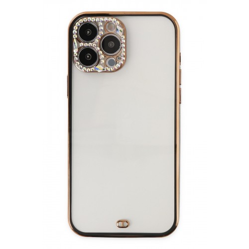 Newface iPhone 13 Pro Kılıf Liva Taşlı Silikon - Siyah Newface iPhone 13 Pro Kılıf Liva Taşlı Silikon - Siyah