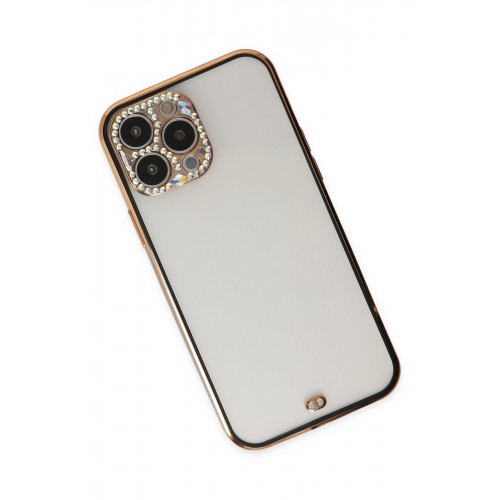 Newface iPhone 13 Pro Kılıf Liva Taşlı Silikon - Siyah Newface iPhone 13 Pro Kılıf Liva Taşlı Silikon - Siyah