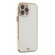 Newface iPhone 13 Pro Kılıf Liva Taşlı Silikon - Beyaz Newface iPhone 13 Pro Kılıf Liva Taşlı Silikon - Beyaz