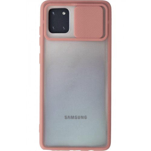 Newface Samsung Galaxy A81 / Note 10 Lite Kılıf Palm Buzlu Kamera Sürgülü Silikon - Pembe Newface Samsung Galaxy A81 / Note 10 Lite Kılıf Palm Buzlu Kamera Sürgülü Silikon - Pembe