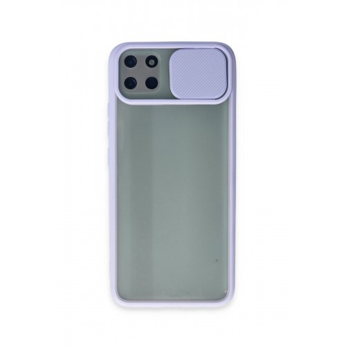 Newface Realme C11 Kılıf Palm Buzlu Kamera Sürgülü Silikon - Lila Newface Realme C11 Kılıf Palm Buzlu Kamera Sürgülü Silikon - Lila