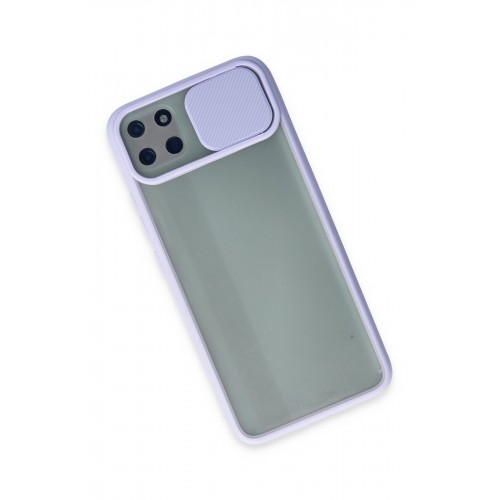Newface Realme C11 Kılıf Palm Buzlu Kamera Sürgülü Silikon - Lila Newface Realme C11 Kılıf Palm Buzlu Kamera Sürgülü Silikon - Lila