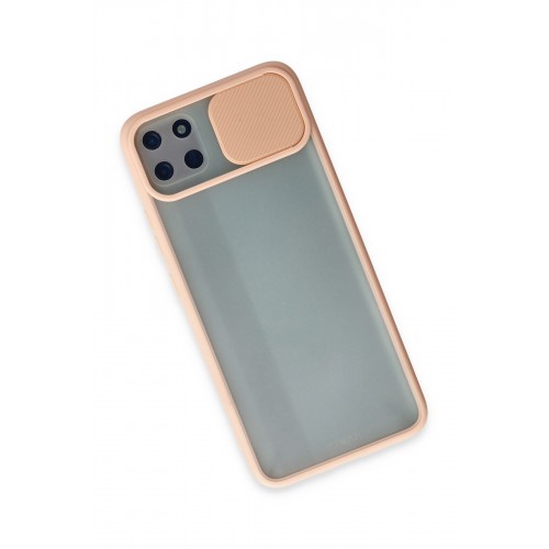 Newface Realme C11 Kılıf Palm Buzlu Kamera Sürgülü Silikon - Pembe Newface Realme C11 Kılıf Palm Buzlu Kamera Sürgülü Silikon - Pembe