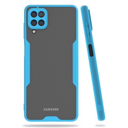 Newface Samsung Galaxy A22 Kılıf Platin Silikon - Mavi Newface Samsung Galaxy A22 Kılıf Platin Silikon - Mavi