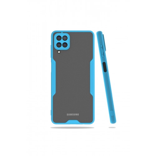Newface Samsung Galaxy M32 Kılıf Platin Silikon - Mavi Newface Samsung Galaxy M32 Kılıf Platin Silikon - Mavi