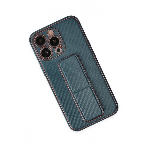 Newface iPhone 13 Pro Kılıf Coco Karbon Standlı Kapak - Lacivert Newface iPhone 13 Pro Kılıf Coco Karbon Standlı Kapak - Lacivert