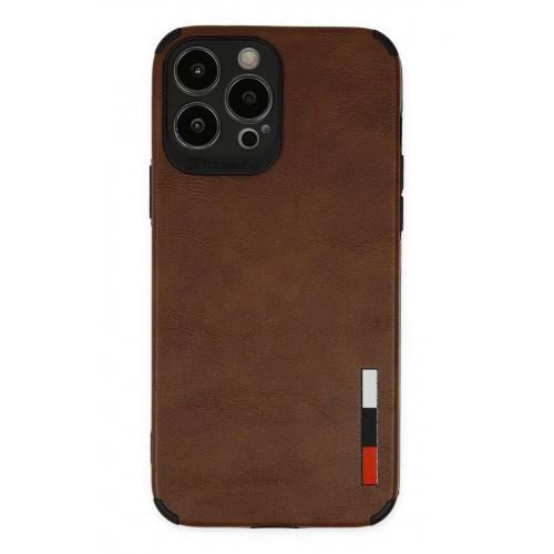 Newface iPhone 13 Pro Kılıf Loop Deri Silikon - Kahverengi Newface iPhone 13 Pro Kılıf Loop Deri Silikon - Kahverengi