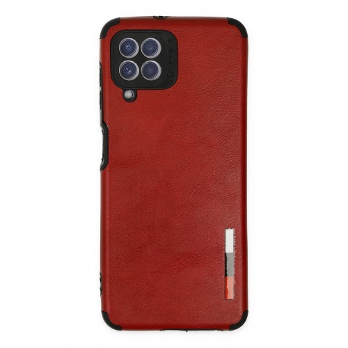 Newface Samsung Galaxy M22 Kılıf Loop Deri Silikon - Kırmızı