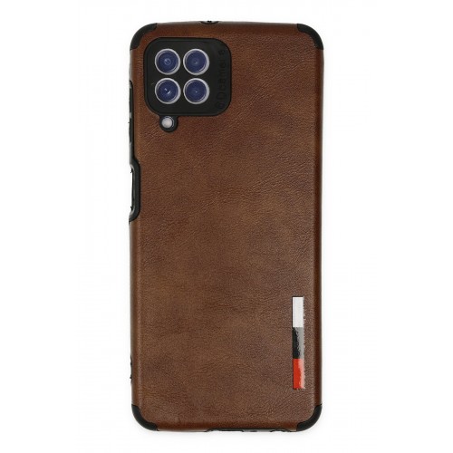 Newface Samsung Galaxy M22 Kılıf Loop Deri Silikon - Kahverengi Newface Samsung Galaxy M22 Kılıf Loop Deri Silikon - Kahverengi