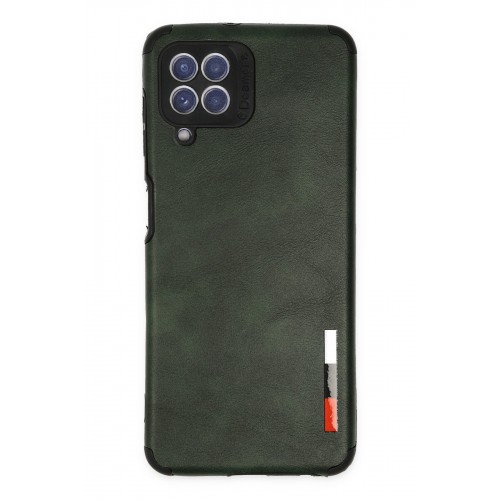 Newface Samsung Galaxy M32 Kılıf Loop Deri Silikon - Yeşil