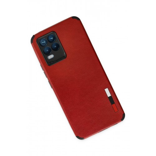 Newface Realme 8 Kılıf Loop Deri Silikon - Kırmızı Newface Realme 8 Kılıf Loop Deri Silikon - Kırmızı