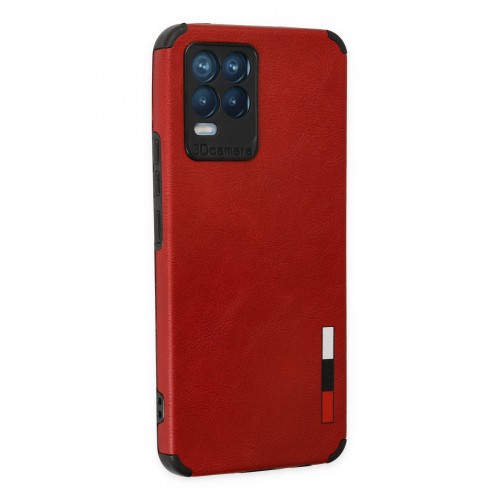 Newface Realme 8 Kılıf Loop Deri Silikon - Kırmızı Newface Realme 8 Kılıf Loop Deri Silikon - Kırmızı