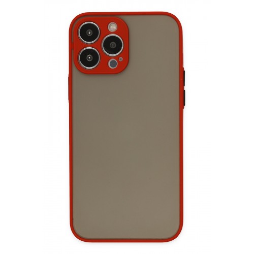 Newface iPhone 13 Pro Max Kılıf Montreal Silikon Kapak - Kırmızı Newface iPhone 13 Pro Max Kılıf Montreal Silikon Kapak - Kırmızı