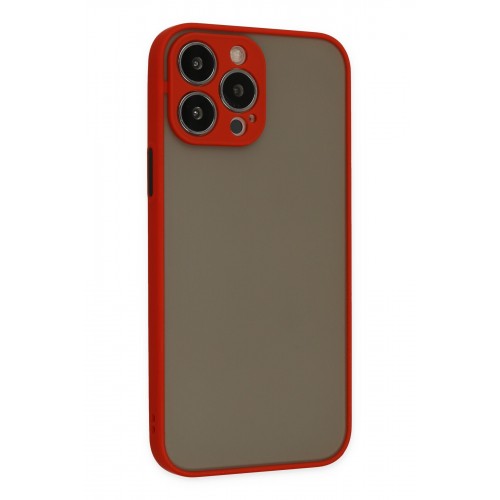 Newface iPhone 13 Pro Max Kılıf Montreal Silikon Kapak - Kırmızı Newface iPhone 13 Pro Max Kılıf Montreal Silikon Kapak - Kırmızı