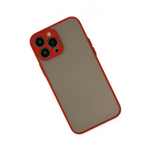 Newface iPhone 13 Pro Max Kılıf Montreal Silikon Kapak - Kırmızı Newface iPhone 13 Pro Max Kılıf Montreal Silikon Kapak - Kırmızı