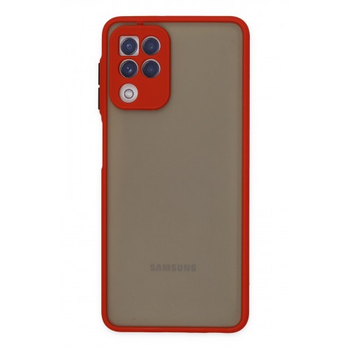 Newface Samsung Galaxy M32 Kılıf Montreal Silikon Kapak - Kırmızı