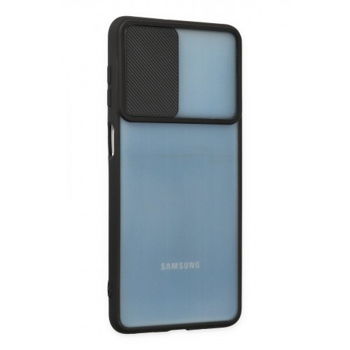 Newface Samsung Galaxy M52 5G Kılıf Palm Buzlu Kamera Sürgülü Silikon - Siyah Newface Samsung Galaxy M52 5G Kılıf Palm Buzlu Kamera Sürgülü Silikon - Siyah