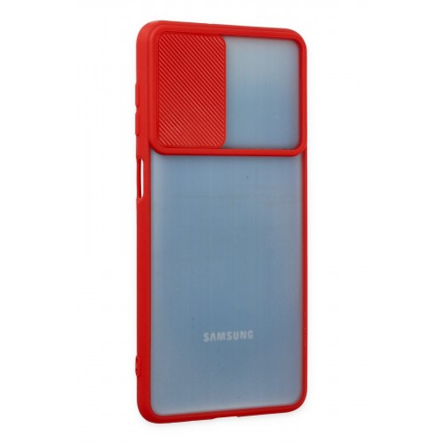 Newface Samsung Galaxy M52 5G Kılıf Palm Buzlu Kamera Sürgülü Silikon - Kırmızı Newface Samsung Galaxy M52 5G Kılıf Palm Buzlu Kamera Sürgülü Silikon - Kırmızı