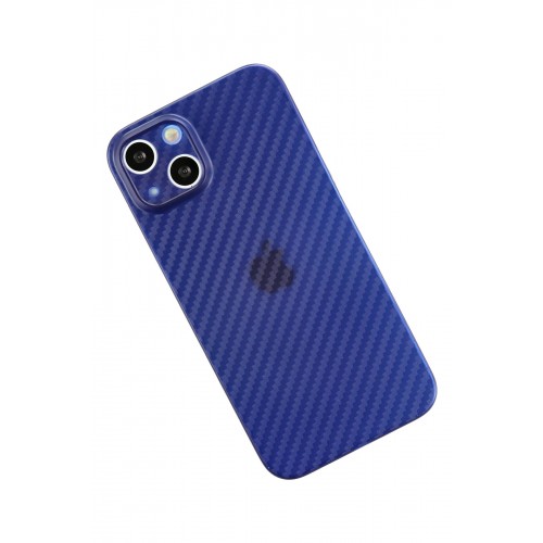 Newface iPhone 13 Kılıf Karbon PP Silikon - Mavi Newface iPhone 13 Kılıf Karbon PP Silikon - Mavi
