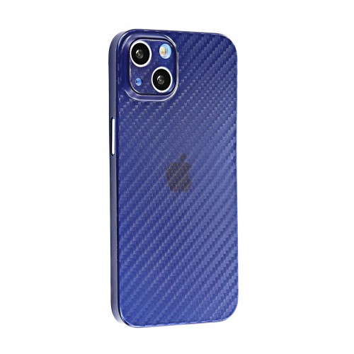 Newface iPhone 13 Kılıf Karbon PP Silikon - Mavi Newface iPhone 13 Kılıf Karbon PP Silikon - Mavi