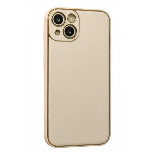 Newface iPhone 13 Kılıf Coco Deri Silikon Kapak - Gold Newface iPhone 13 Kılıf Coco Deri Silikon Kapak - Gold