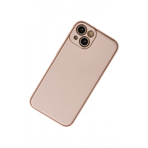 Newface iPhone 13 Kılıf Coco Deri Silikon Kapak - Pudra Newface iPhone 13 Kılıf Coco Deri Silikon Kapak - Pudra