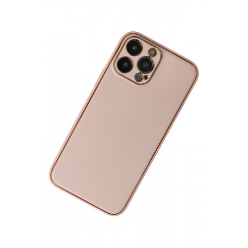 Newface iPhone 13 Pro Kılıf Coco Deri Silikon Kapak - Pudra Newface iPhone 13 Pro Kılıf Coco Deri Silikon Kapak - Pudra